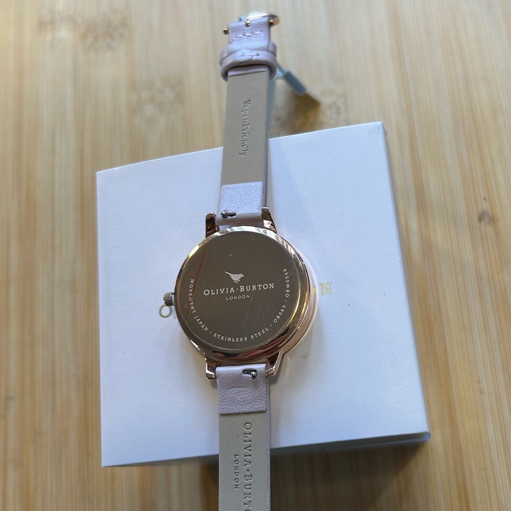 Olivia burton Watch With RoseGold Bee Figurine On 34mm Floral Face - Picture 9 of 9